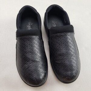 Alegria Duette Woven Slip On Shoe Womens 8-8.5 EU 38 Black Vegan Casual Comfort